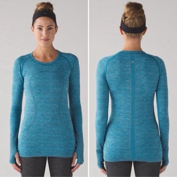 Lululemon Swiftly Tech Indian Ocean Long Sleeve Crew Size 10 - Picture 1 of 14